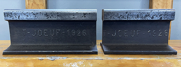 JOEUF製1926（大正15）年製造 坂本ケーブルのレールをカットして3/12に販売