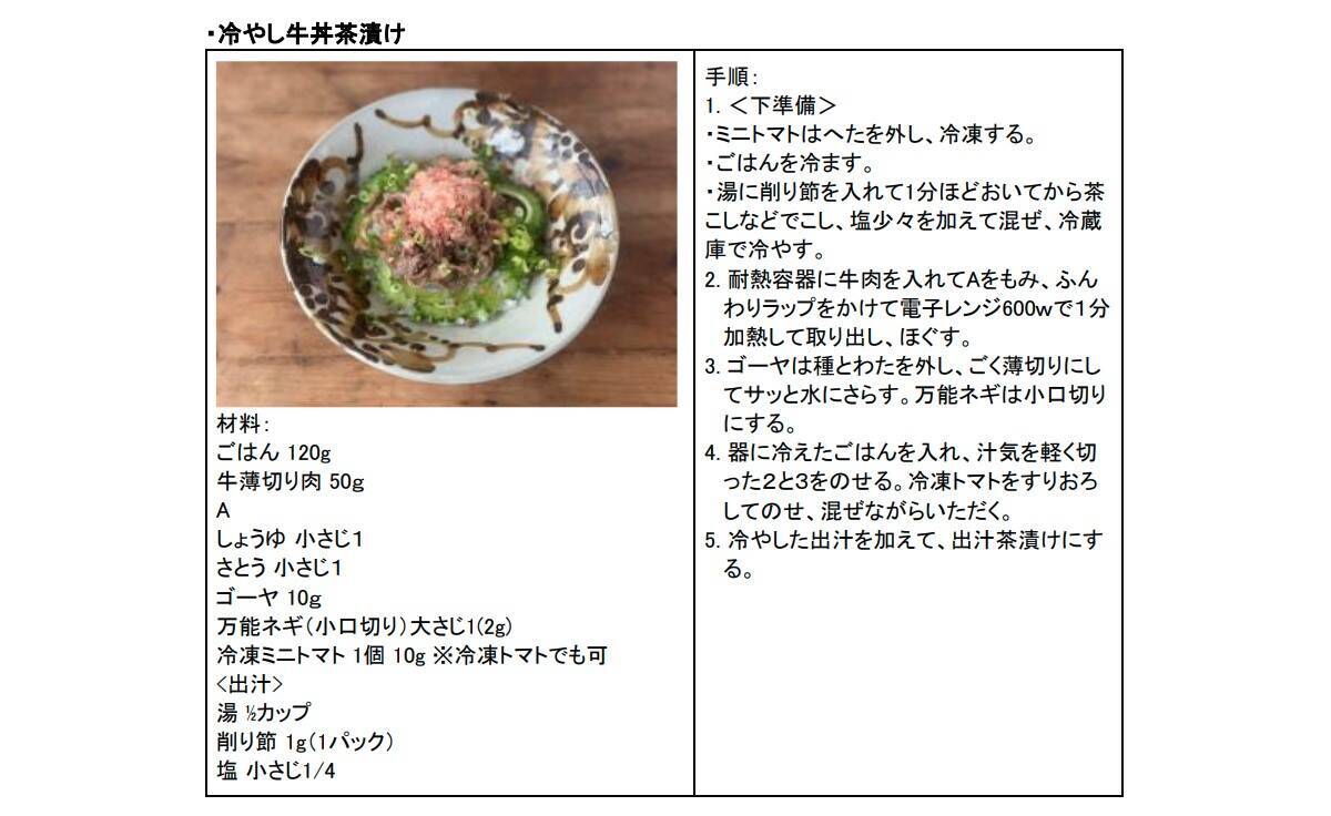 全農が夏バテ対策のさっぱり「冷やしメシ」と子どもでも作りやすい「夏休みお留守番ランチ」を公開中　過酷な夏を「さっぱり・時短・火を使わない」で乗り切る