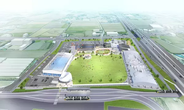 宇都宮ライトラインの駅前に 国内最大級の屋根付きスケートパークや産直グルメ集結！「アークタウン宇都宮」がLRT平石停留場直結で3月誕生
