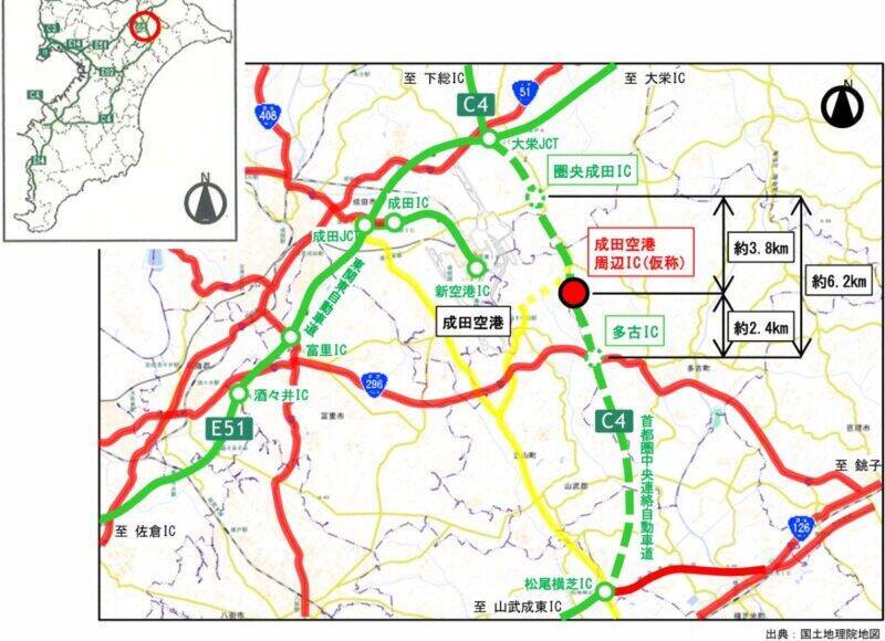 成田空港アクセスが激変！圏央道に新IC誕生で「新貨物地区」直結へ、鉄道整備とともに 「第2の開港」24時間運用の鍵を握る