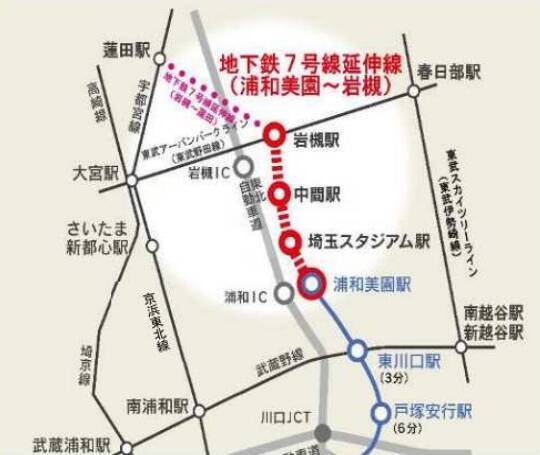 埼玉高速鉄道「岩槻延伸」2041年開業に向けて前進！「埼玉スタジアム駅」誕生へ 浦和美園〜岩槻連結で変わる埼玉の鉄道地図