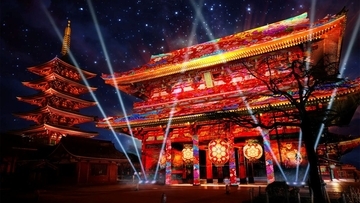 浅草寺本堂プロジェクションマッピング「浅草カルチャー&ライツ2026」で幻想的な夜を体験しませんか？ 通常非公開の伝法院庭園・絵馬堂の特別拝観も同時開催！