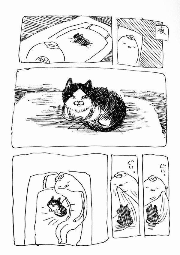 漫画 センターは誰にも譲らない 布団の真ん中からどかないネコチャンの行動が 猫あるある 19年11月12日 エキサイトニュース