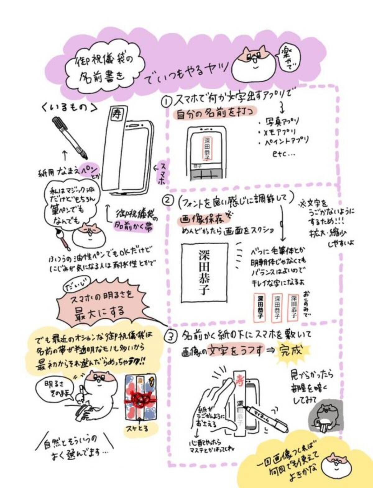 ご祝儀袋の表書きにも スマホを使って キレイな字が簡単に書ける ライフハックが便利 19年12月18日 エキサイトニュース