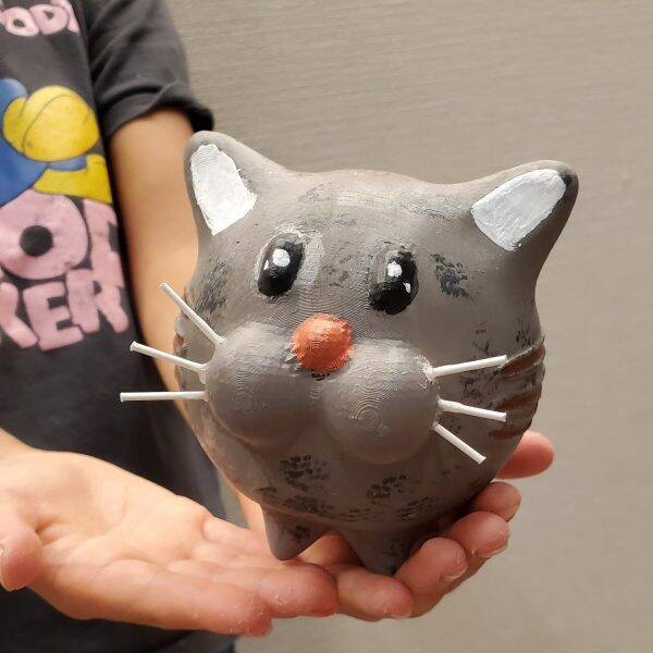 小2の自由工作は3dcgソフトで描いて3dプリンターで作った猫ちゃん 立派な仕上がりに お見事 の声 年8月26日 エキサイトニュース