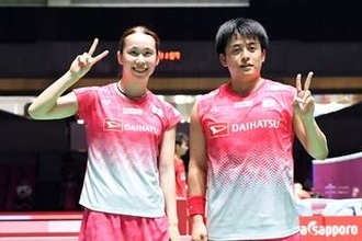【バドミントン】古賀輝、斉藤夏組　混合ダブルス８強進出「世界でも上位に入れるように…」