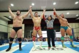 【新日本】上村優也　故郷・今治でH.O.Tに快勝「世界一のレスラーになるため日本で世界で戦う！」