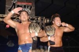 ノアＧＨＣタッグ王座　永田裕志＆棚橋弘至が新日勢で初奪取　地上最強の王者を悲願の粉砕