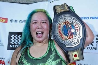 【センダイガールズ】ワールド王者・橋本千紘がＶ８達成！「日本武道館までこのベルトを防衛し続けます」