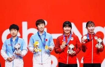 【卓球】王曼昱＆孫穎莎「世界のトップレベル」と早田ひな＆張本美和を大絶賛　最後は笑顔で自撮り