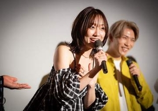 須田亜香里が映画「見え見え」舞台あいさつ　「『須田クリスタル』を生み出してくださった監督に感謝」