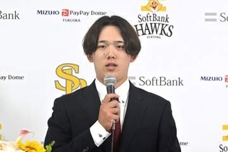 【ソフトバンク】元広島の小林樹斗が入団会見　独立で自己最速更新の要因は「違和感の消失」