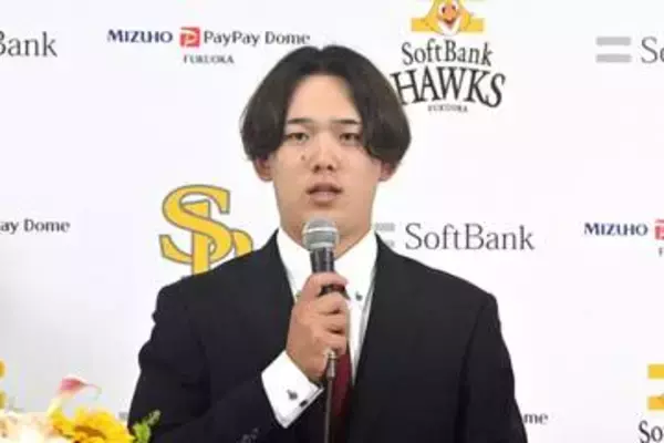 【ソフトバンク】元広島の小林樹斗が入団会見　独立で自己最速更新の要因は「違和感の消失」