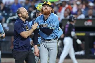 【ＭＬＢ】先頭打者への初球が投手強襲の悲劇　ブルワーズ・メイわずか１球で降板