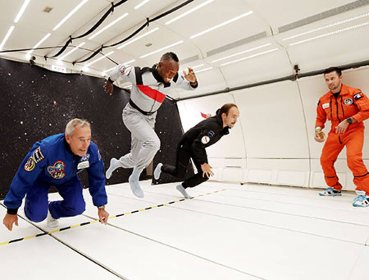 人類最速男ボルトの速さは宇宙一 無重力走チャレンジでも余裕のトップ 18年9月14日 エキサイトニュース
