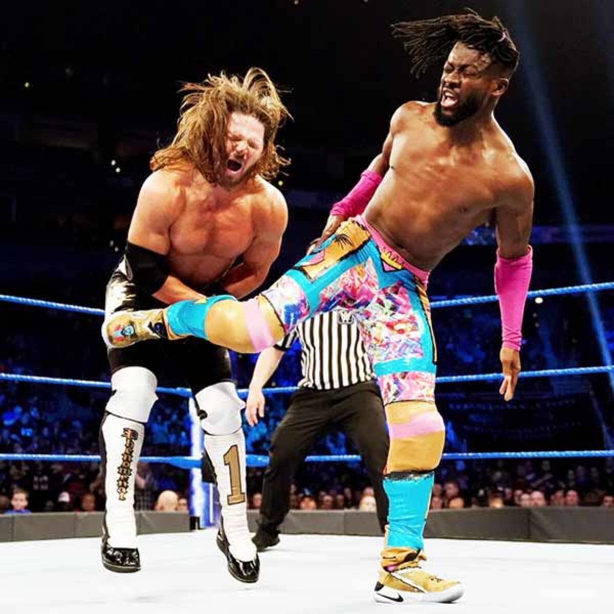 ｗｗｅ コフィ苦難のｗｗｅ王座防衛 トリプルスレッド戦でａｊとゼイン下す 19年5月8日 エキサイトニュース