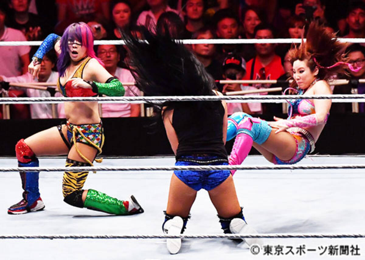 wwe日本公演 アスカ カイリがwwe女子タッグ王者組を撃破 次期挑戦権を獲得 2019年6月28日 エキサイトニュース