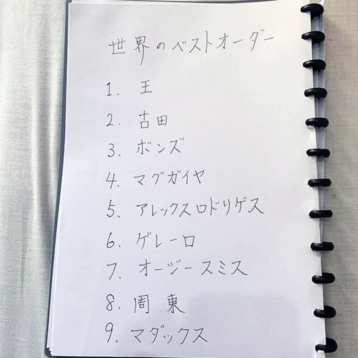 新庄氏 世界のベストオーダー 発表で周囲驚かせた達筆ぶり 年5月11日 エキサイトニュース