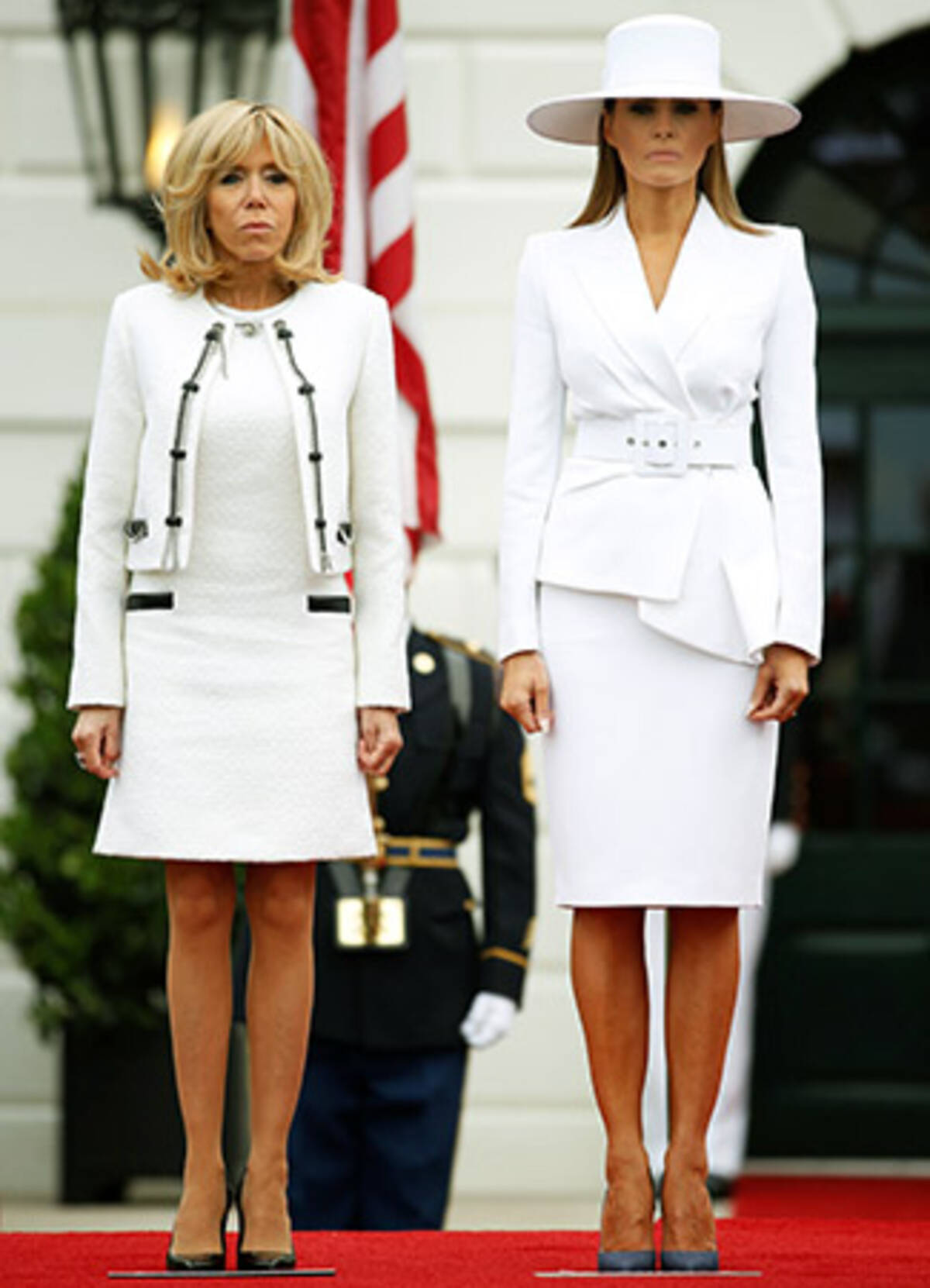 トランプ夫人と仏大統領夫人が美脚対決 18年4月25日 エキサイトニュース