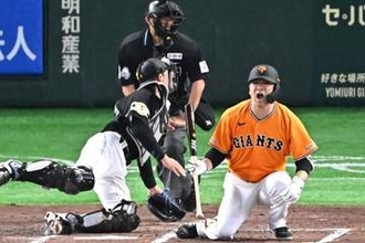 【巨人】田中将大　５回３失点で４勝目逃す「もったいなかった」　打席では頭部付近の球に怒声飛ばす場面も