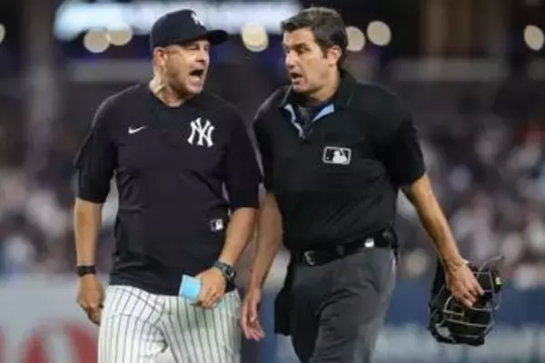 【ヤンキース】ブーン監督が４８度目の退場　ラソーダ氏らに並ぶＭＬＢ歴代２６位タイ浮上