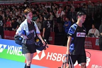 【バドミントン】ワタグチペアは２回戦敗退　田口真彩「見られている感じが強くて緊張した」