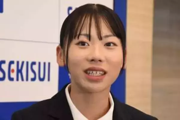 「積水化学入社式の久保凛　メリット大のクラブチームでさらなる飛躍「まずは８００ｍに集中したいな」」の画像