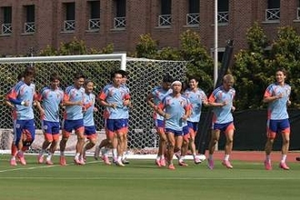 【日本代表】必勝期すスウェーデン戦へ向けダラスで公式練習　久保建英は〝居残り〟で欠場