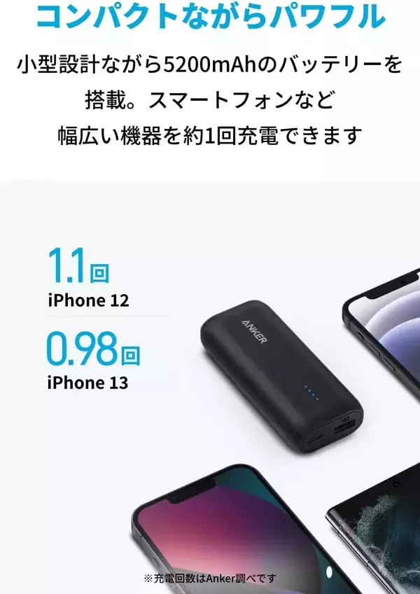 「【15%OFF】軽量コンパクトで2台同時充電「Anker 321 Power Bank 5200mAh」がタイムセール中」の画像