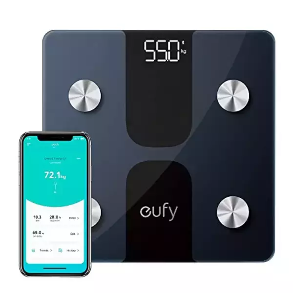 「【25%OFF】アプリ対応ワイヤレス体重計「Anker Eufy Smart Scale C1」が初売りセール中」の画像