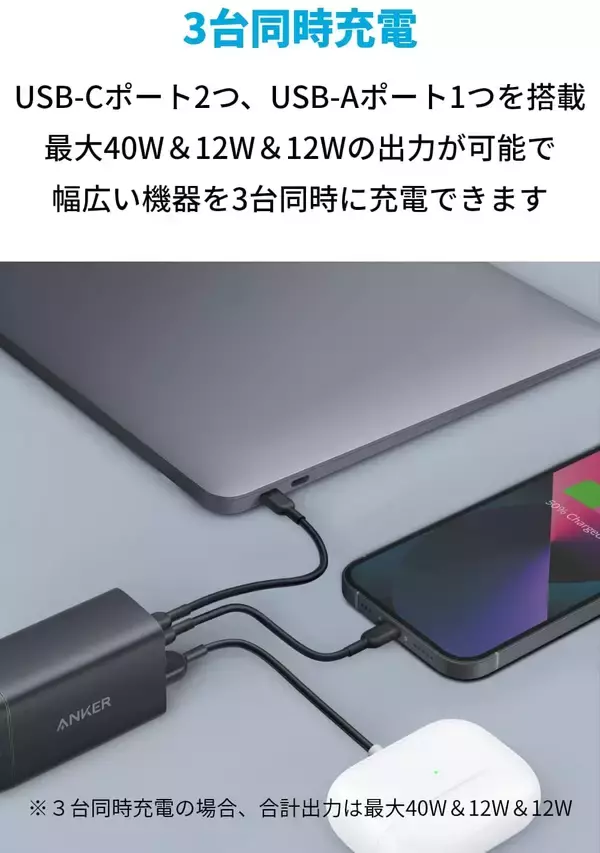 「【24%OFF】充電器はこれ一つ「Anker PowerPort III 3-Port 65W Pod」がタイムセール中」の画像