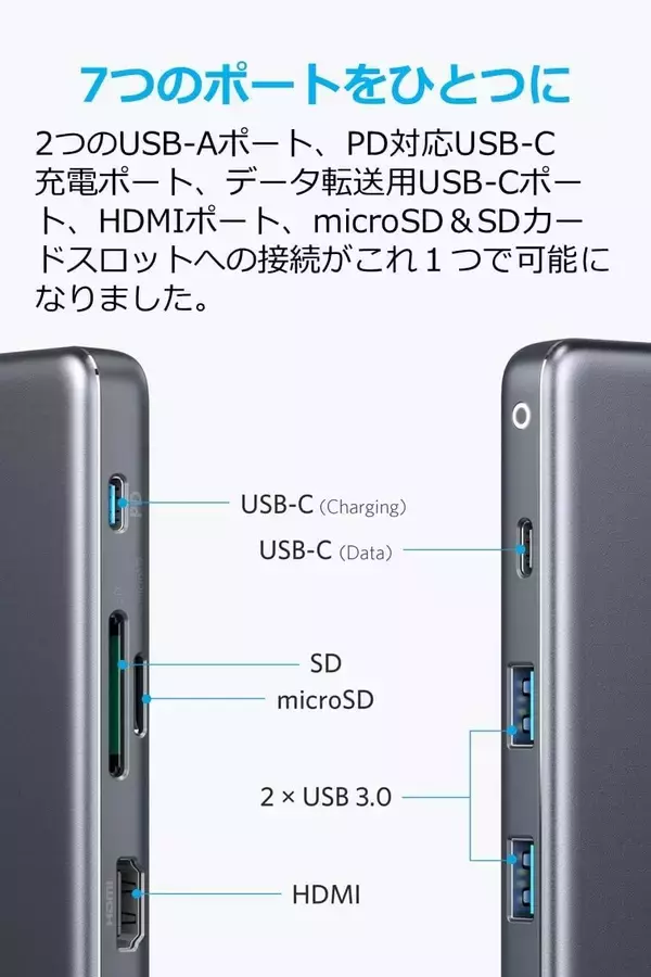 【25%OFF】USB-Cメディアハブ「Anker PowerExpand+ 7-in-1 USB-C PD 85W」がタイムセール中