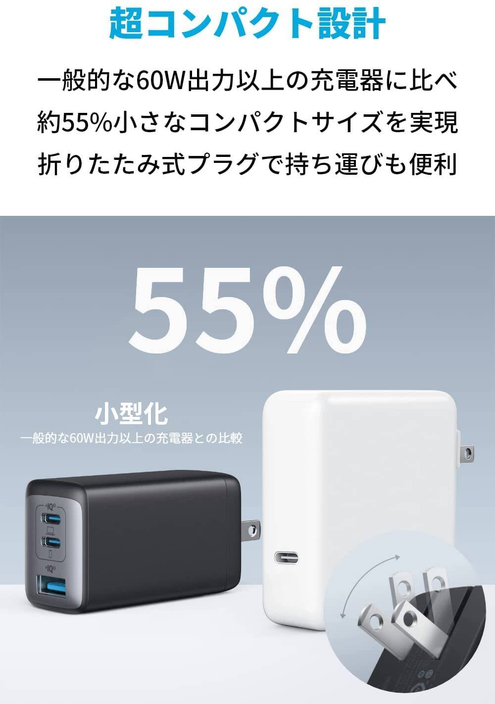 【21%OFF】充電器はこれ一つ「Anker PowerPort III 3-Port 65W Pod」がセール中