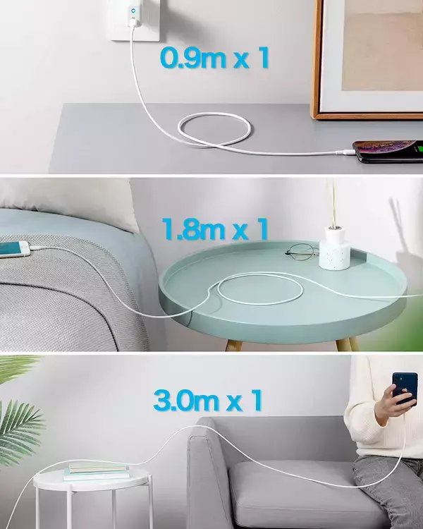 【15%OFF】長さの異なるセット「Anker PowerLine II USB-C & ライトニング ケーブル (3本セット) 」がタイムセール中