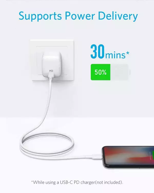「【15%OFF】長さの異なるセット「Anker PowerLine II USB-C & ライトニング ケーブル (3本セット) 」がタイムセール中」の画像