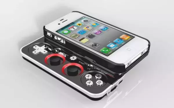 十字ボタン・アナログスティックを搭載したiPhone用スライド式ゲームコントローラ『BladePad』