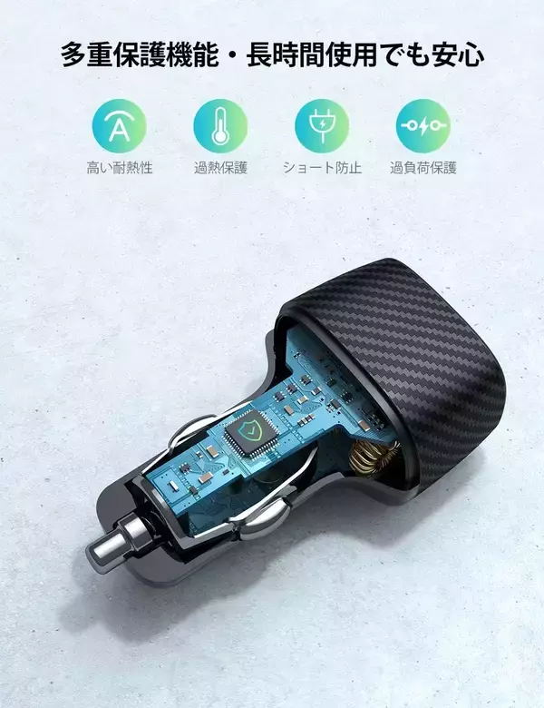 「【25%OFF】USB-C PD対応カーチャージャー「RAVPower RP-VC019 48W」がタイムセール中」の画像