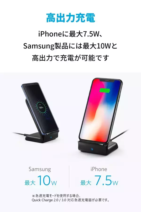 【20%OFF】ワイヤレス充電器「Anker PowerWave 10 Stand (2個セット)」がタイムセール中