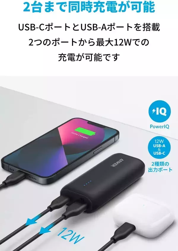 【15%OFF】軽量コンパクトで2台同時充電「Anker 321 Power Bank 5200mAh」がタイムセール中