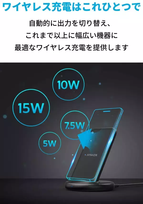 【33%OFF】ACアダプタ付ワイヤレス充電器「Anker PowerWave II Stand」が値下げ中