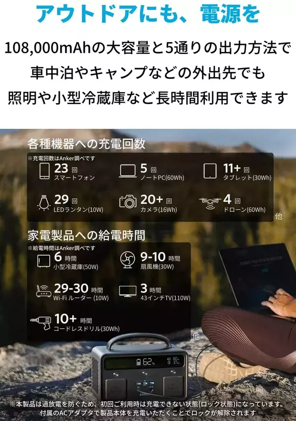 「【20%OFF】ポータブル電源「Anker PowerHouse II 400」がタイムセール中」の画像