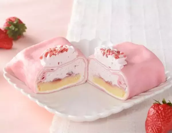 「【ローソン】3週連続登場のICHIBIKO監修いちごスイーツも最終週！新作スイーツ3選「Uchi Café×ICHIBIKO　どらもっち　いちご」はホイップ仕立てのいちごクリームがたっぷり！」の画像