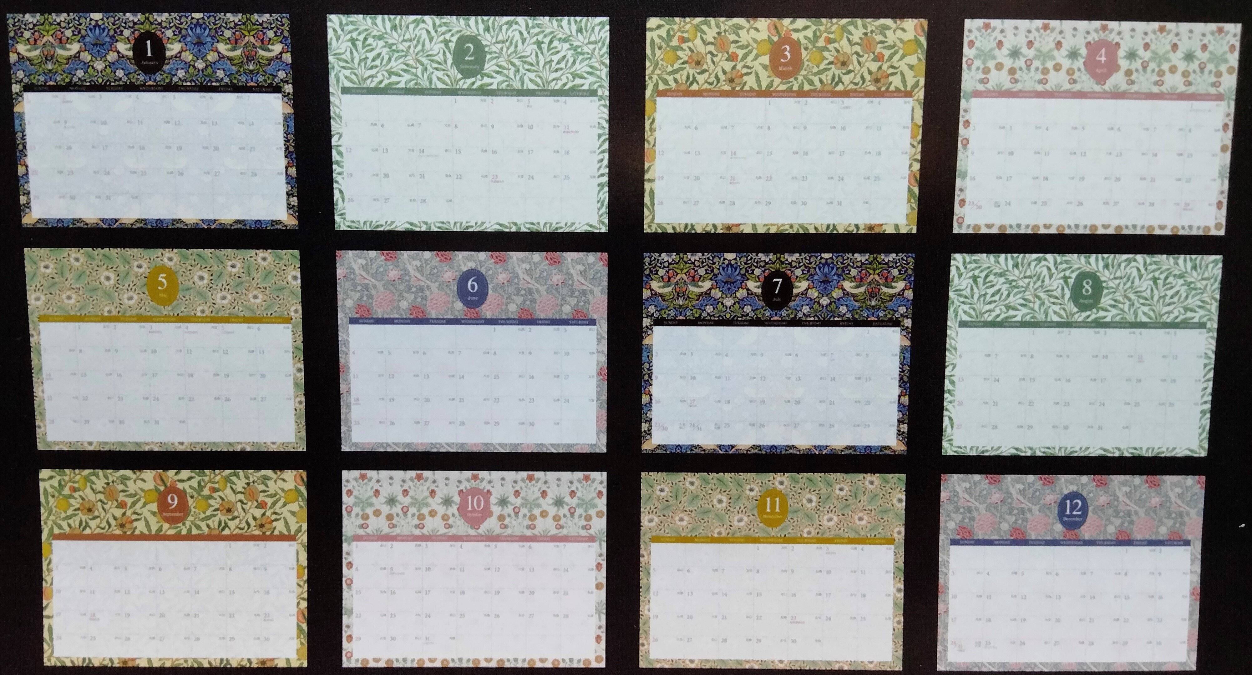 英デザイナー「ウィリアム・モリス」の「卓上カレンダー」がセリアに！ 美しすぎるデザインに感動！