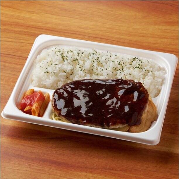 【ファミリーマート】期間限定お米増量　ボリューム弁当新作3選「増量　鉄板焼のでっかいハンバーグ弁当」おかずの種類も豊富で満腹間違いなし！