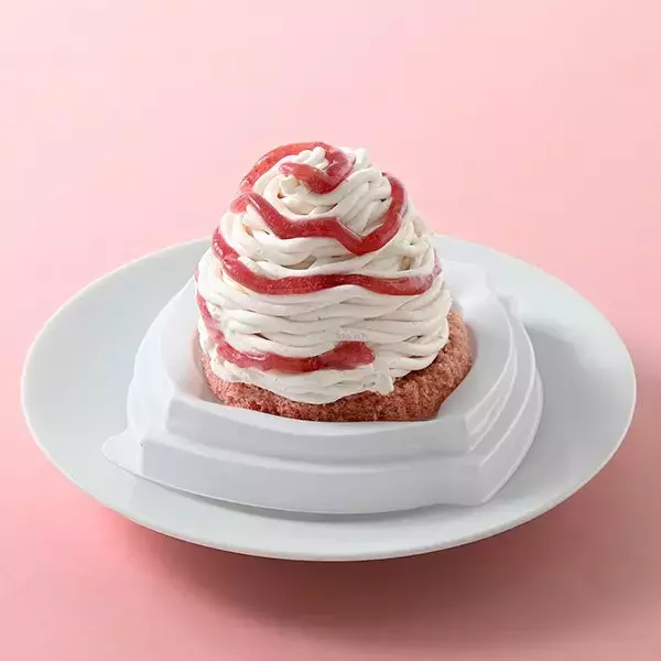 「【ファミリーマート】見た目もかわいい！いちごスイーツがお目見え！ファミマの新作スイーツ3選「いちごのモンブラン（メレンゲ入り）」は甘酸っぱさがたまらない」の画像