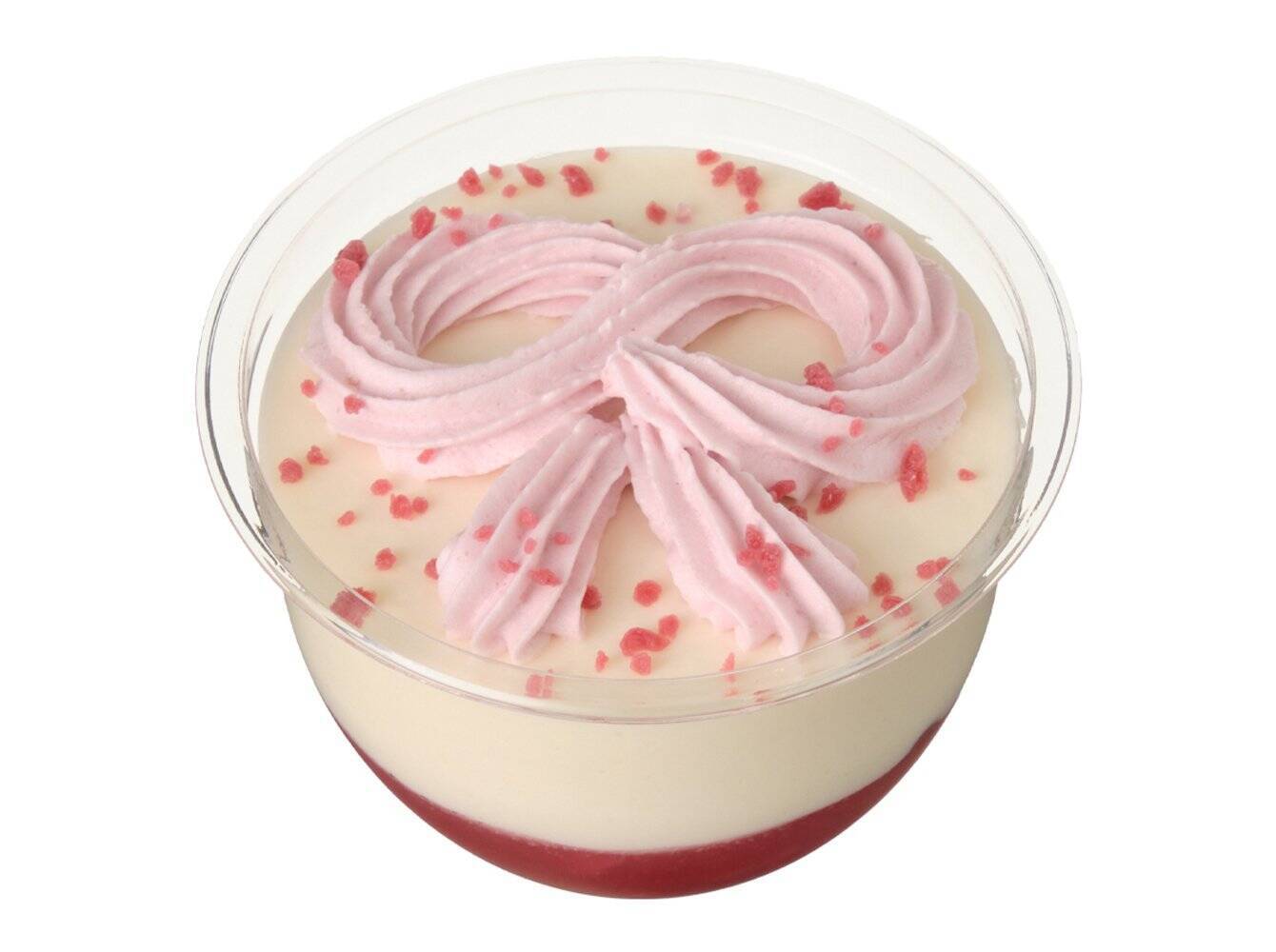 【セブン-イレブン】いちご味や桜フレーバーの春らんまんスイーツが充実！セブンの新作スイーツ3選「ティラミスわらび餅　いちご」はリボン型に絞られたいちごのホイップが可愛すぎる！