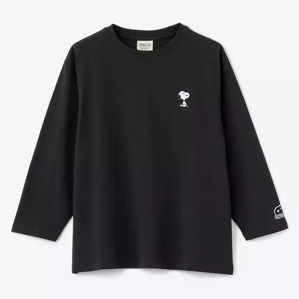 「即完売の予感【しまむら】1089円『スヌーピーロングT』シンプルで大人可愛い2種」の画像