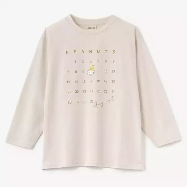 「即完売の予感【しまむら】1089円『スヌーピーロングT』シンプルで大人可愛い2種」の画像