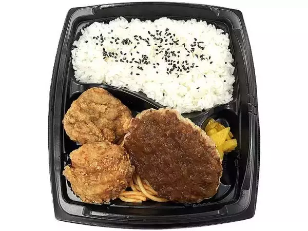 「【セブン-イレブン】お肉たっぷりで大満足！セブンのボリューム満点お弁当・パスタ3選「やみつき唐揚げ＆和風ハンバーグ弁当」は欲張りさんにぴったり！」の画像