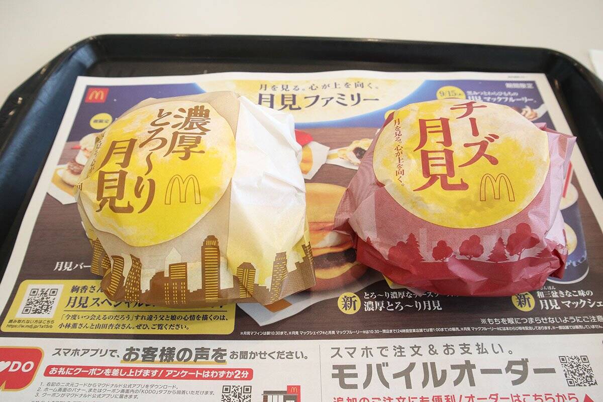 【どっちを買うべき？】マックの「月見バーガー」で“チーズ推し”の2種を食べ比べてみたら… 比較レビュー